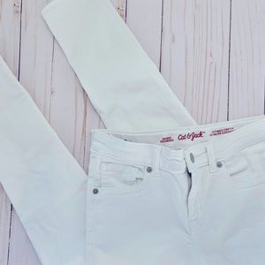 Cat & Jack Girl's Skinny Ultimate Stretch White Jeans Size 14